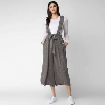 Women's Rayon Crepe Pinafore Pants cum Dungaree (Inner not provided)