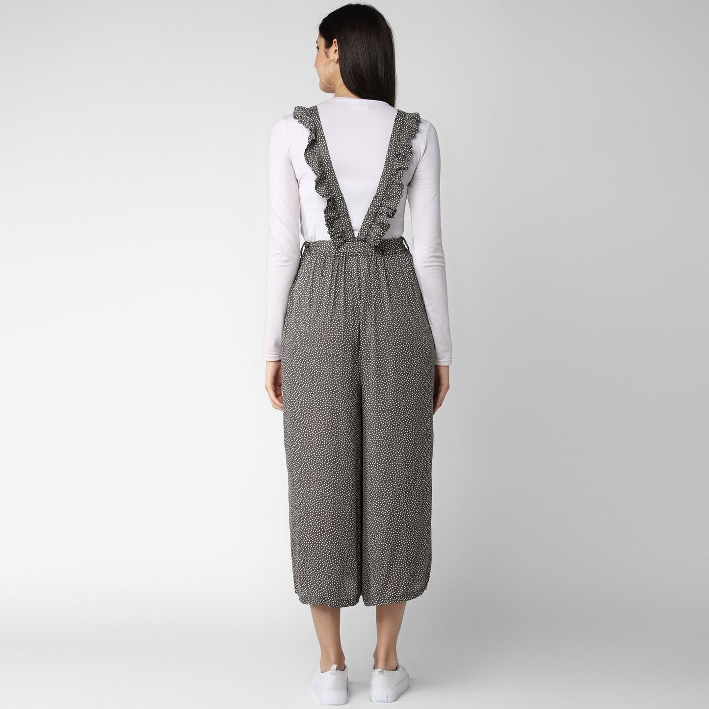 Women's Rayon Crepe Pinafore Pants cum Dungaree (Inner not provided)