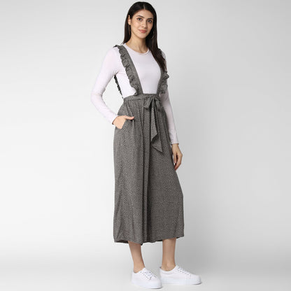 Women's Rayon Crepe Pinafore Pants cum Dungaree (Inner not provided)