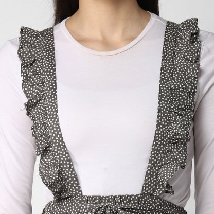 Women's Rayon Crepe Pinafore Pants cum Dungaree (Inner not provided)