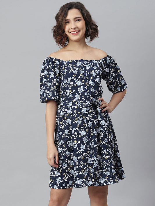 Women's Green Printed Maxi Dress