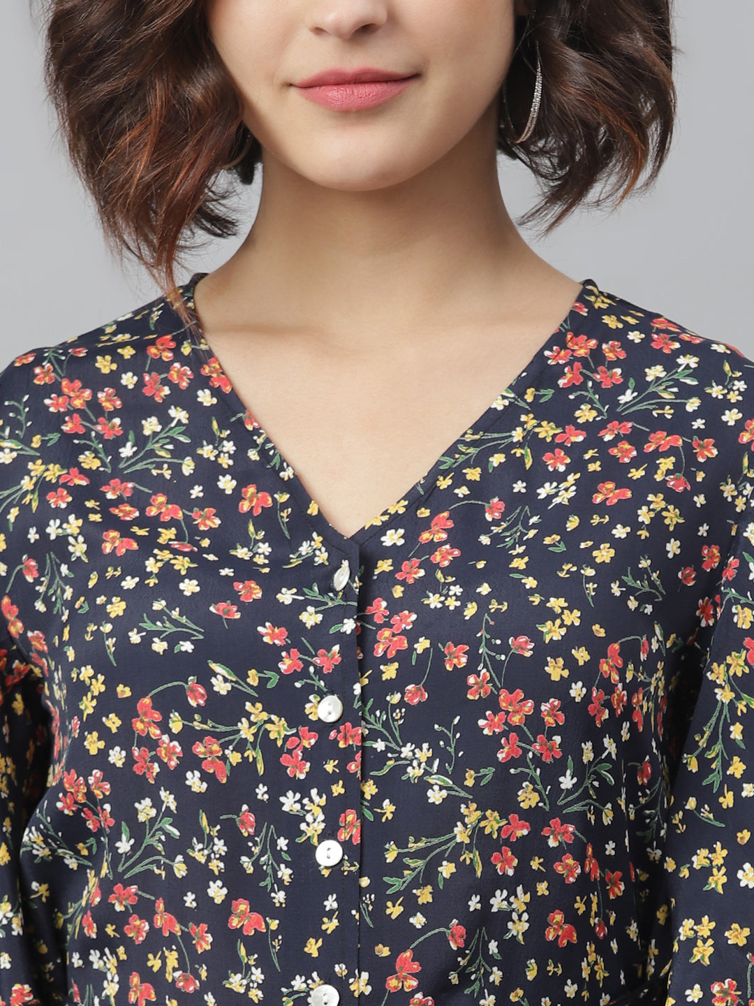 Women's Black Floral Printed Jumpsuit