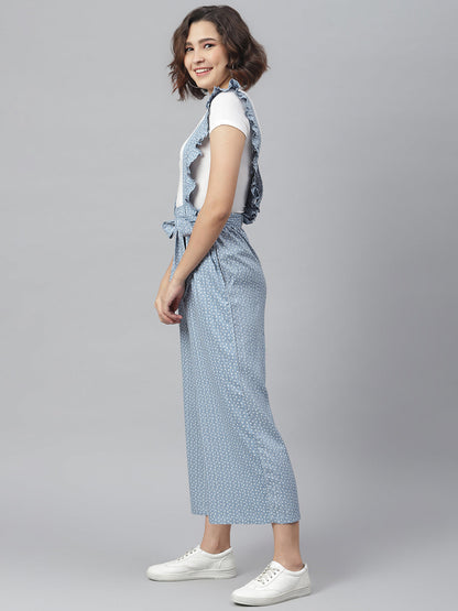Women's Blue Pinafore Trousers (T -shirt not included)