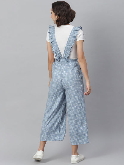 Women's Blue Pinafore Trousers (T -shirt not included)