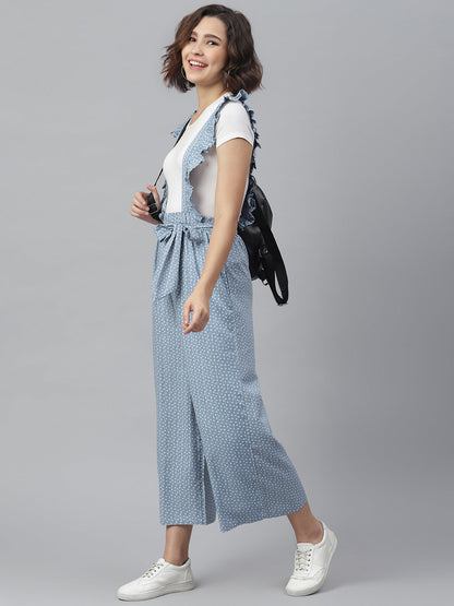 Women's Blue Pinafore Trousers (T -shirt not included)