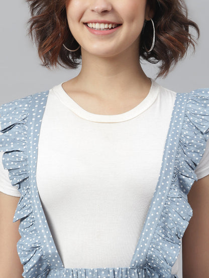 Women's Blue Pinafore Trousers (T -shirt not included)