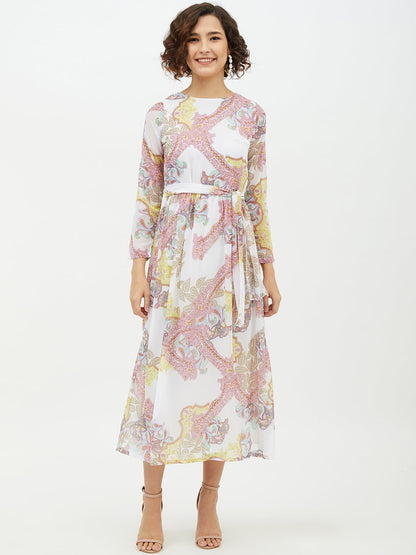 Women's Multi coloured Printed Long dress