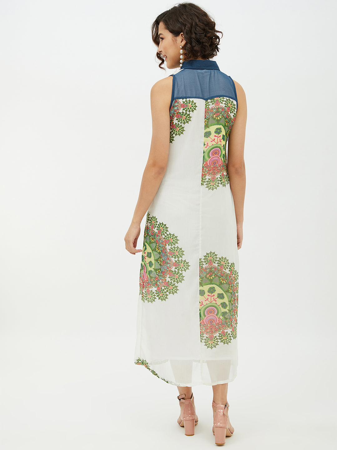 Women's Polyester Georgette Floral Printed Long Dress