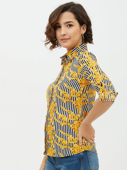Women's Stripe Printed Shirt