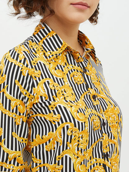 Women's Stripe Printed Shirt