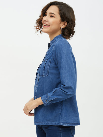 Women's Denim Shirt with Pocket detail