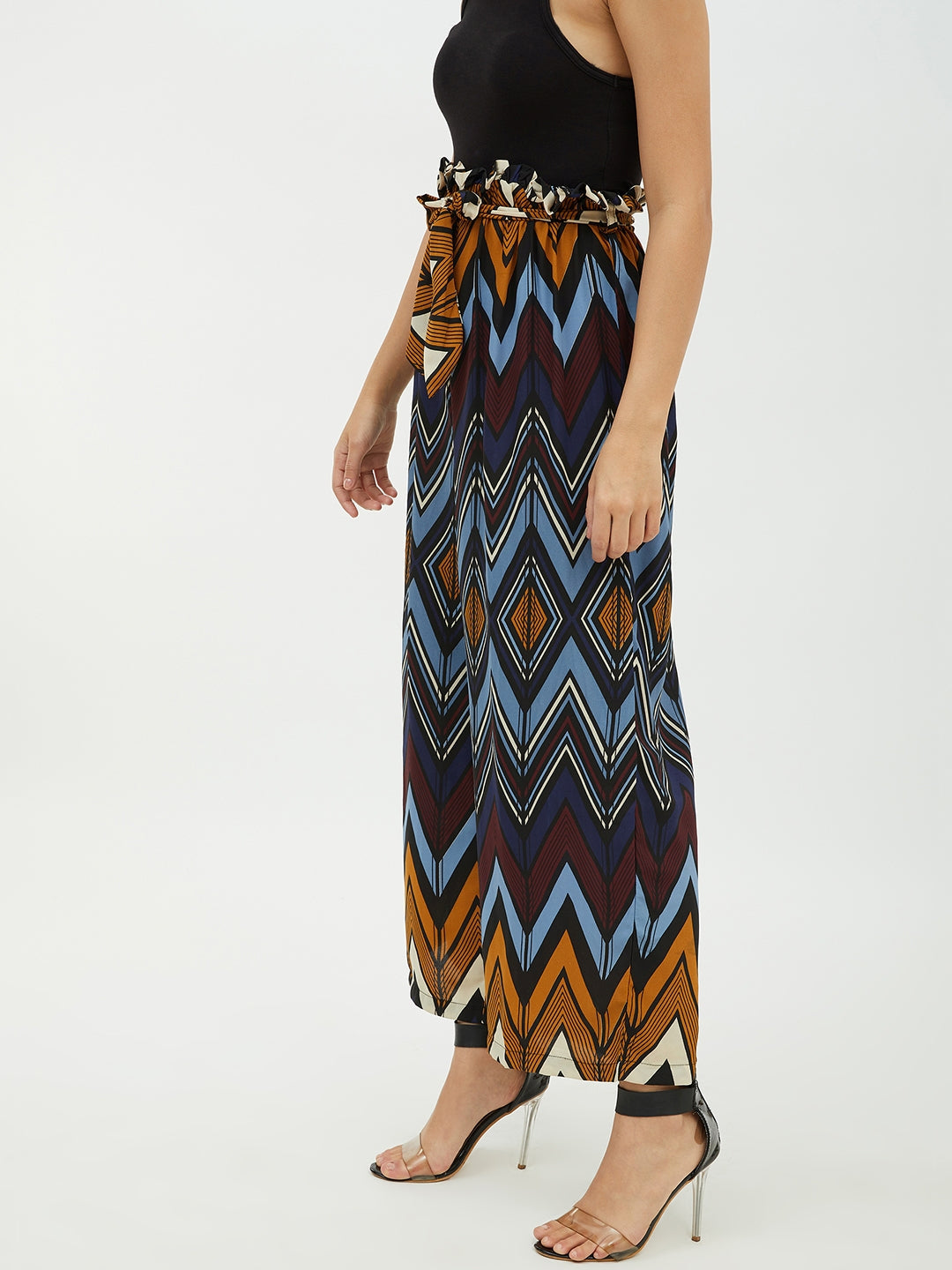 Women's Polyester Crepe Pallazo Pants with elasticated waistband