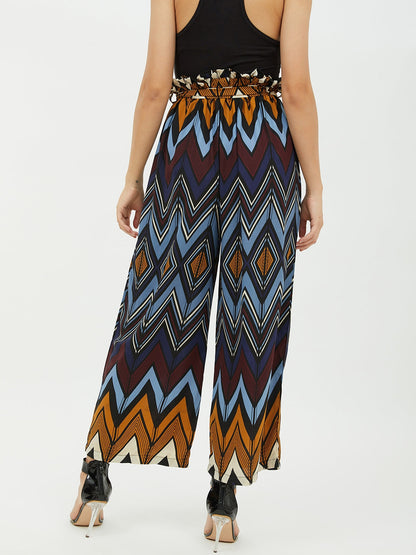 Women's Polyester Crepe Pallazo Pants with elasticated waistband