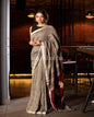 Women's Beige Handwoven Ghicha Saree