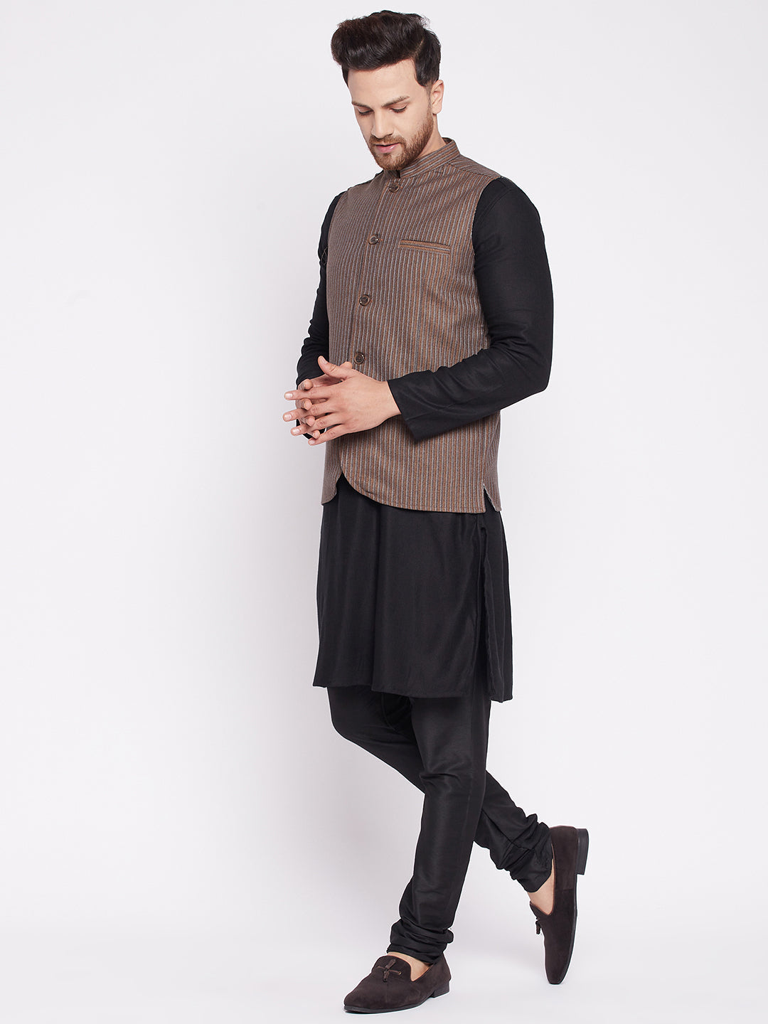 Men's Nehru Jacket with welt pocket