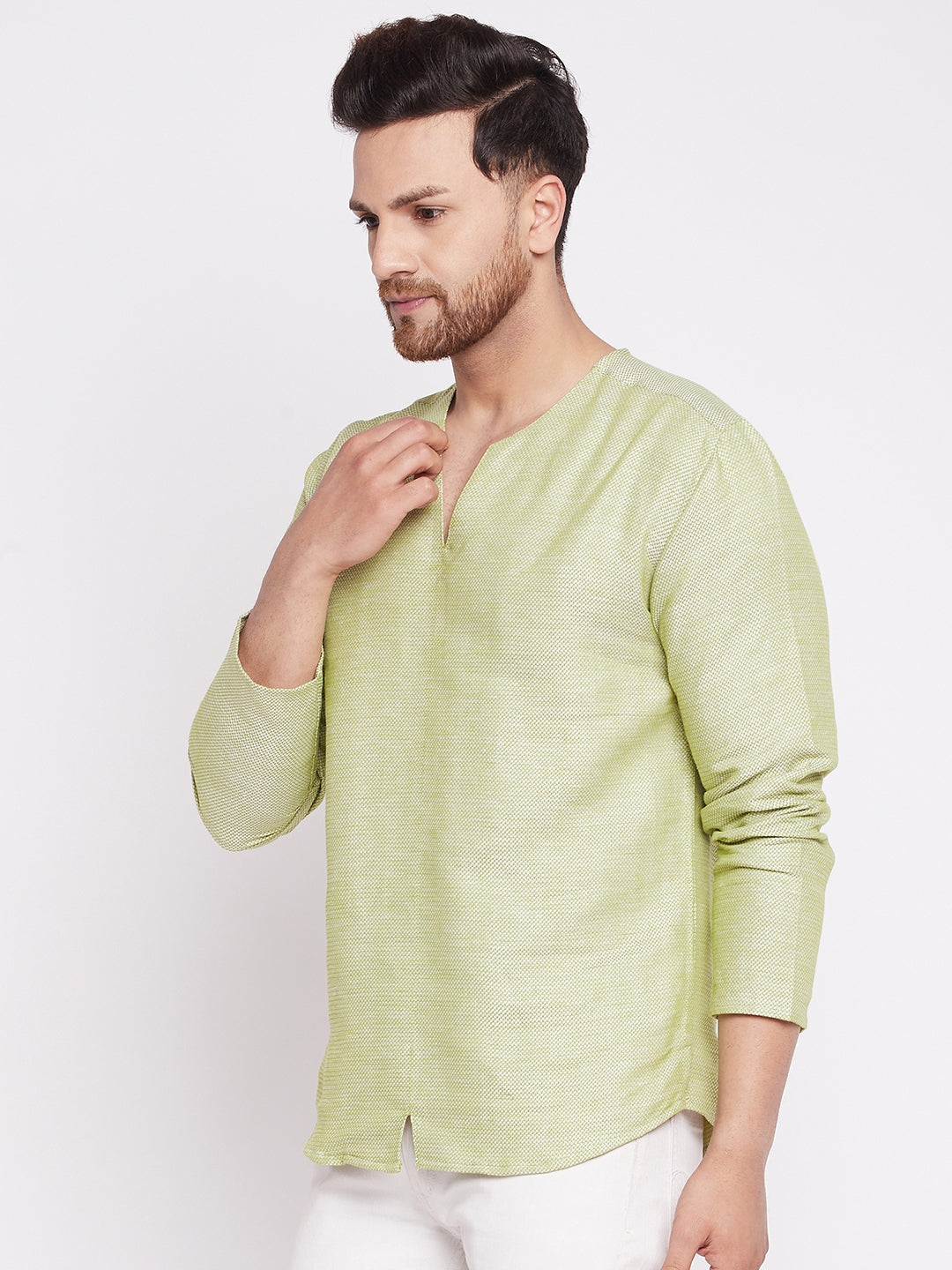 Men's Kurta with Slit Necklin