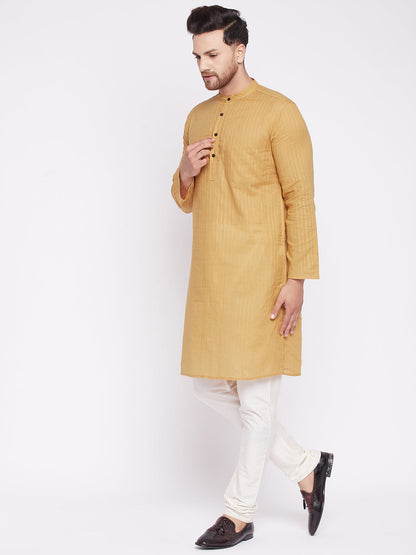 Men's Long Kurta with Band Colla