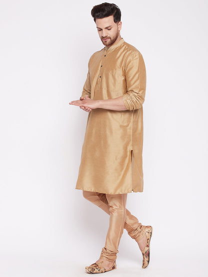 Men's Long Kurta with Band Colla