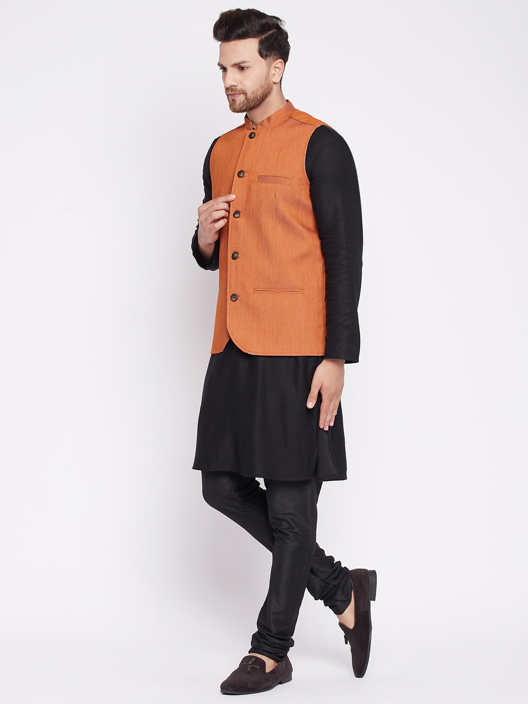 Men's Nehru Jacket with welt pocket