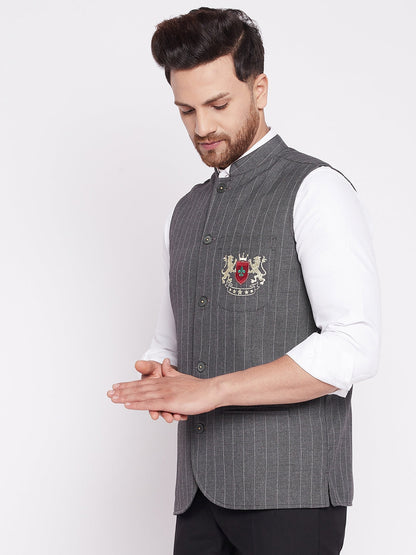 Men's Nehru Jacket With Welt Pocket