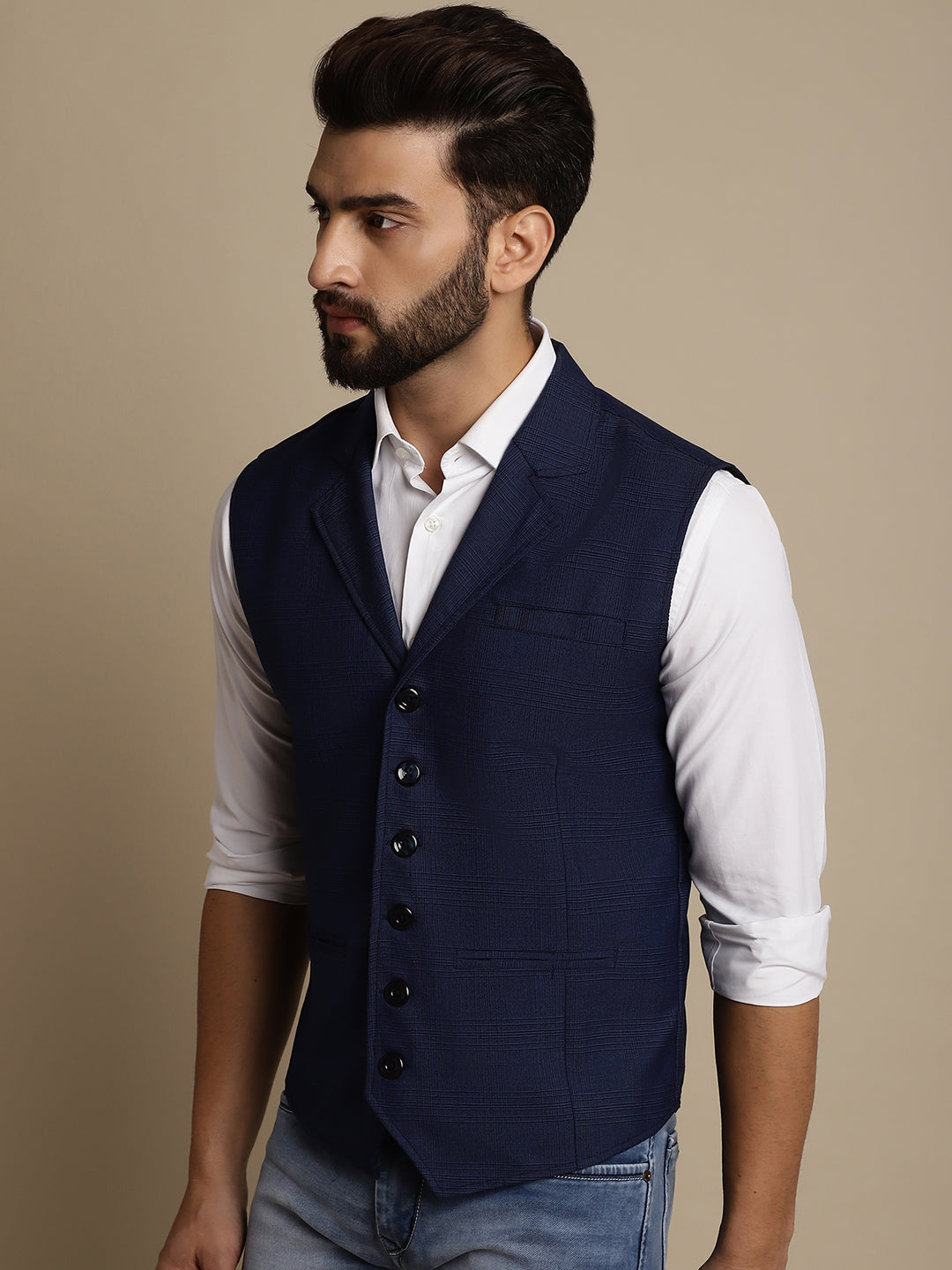 Men's Waistcoat With Notched Lapel