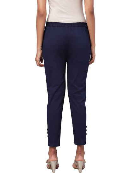Women's Solid Na Rayon Flex Na Trouser