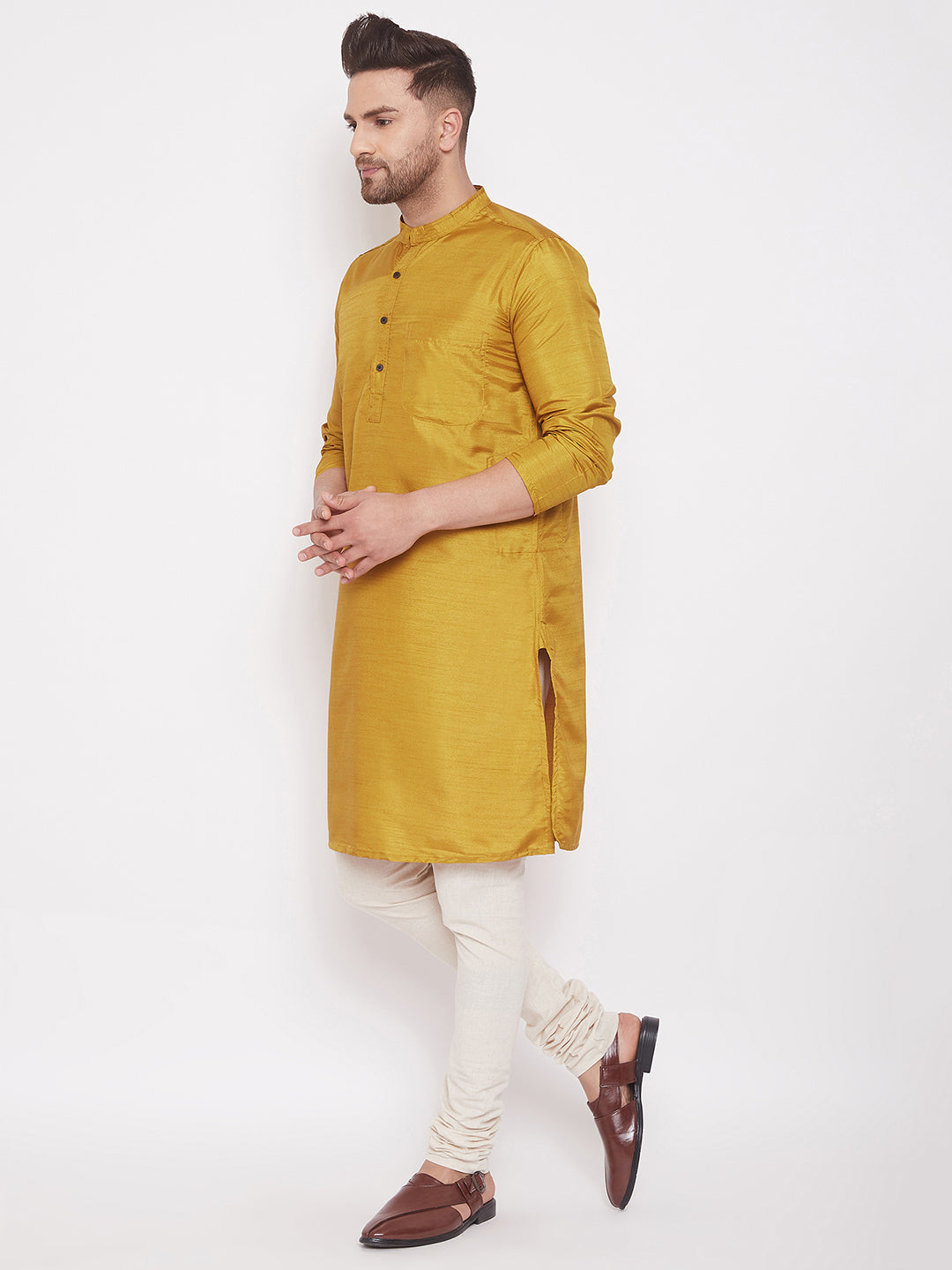 Men's Mustard Festive Kurta