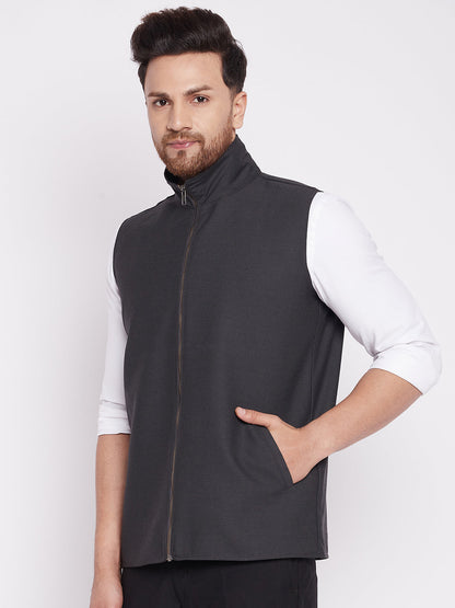 Men's Nehru Jacket With Welt Pocket