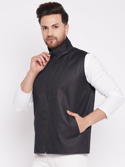 Men's Nehru Jacket With Welt Pocket
