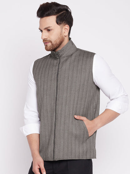 Men's Nehru Jacket With Welt Pocket