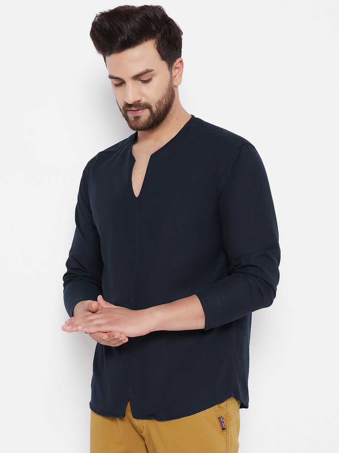 Men's Solid Cotton Kurta