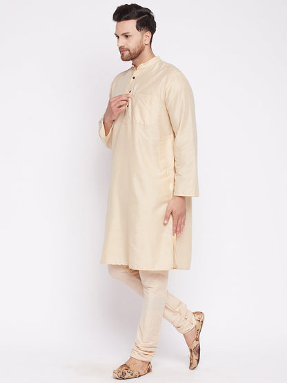 Men's Long Kurta with Band Colla