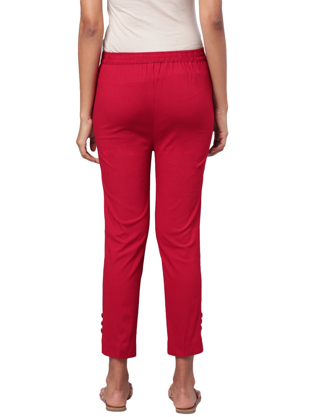 Women's Solid Na Rayon Flex Na Trouser