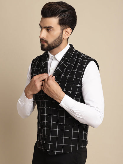 Men's Wool Waistcoat With Notched Lapel