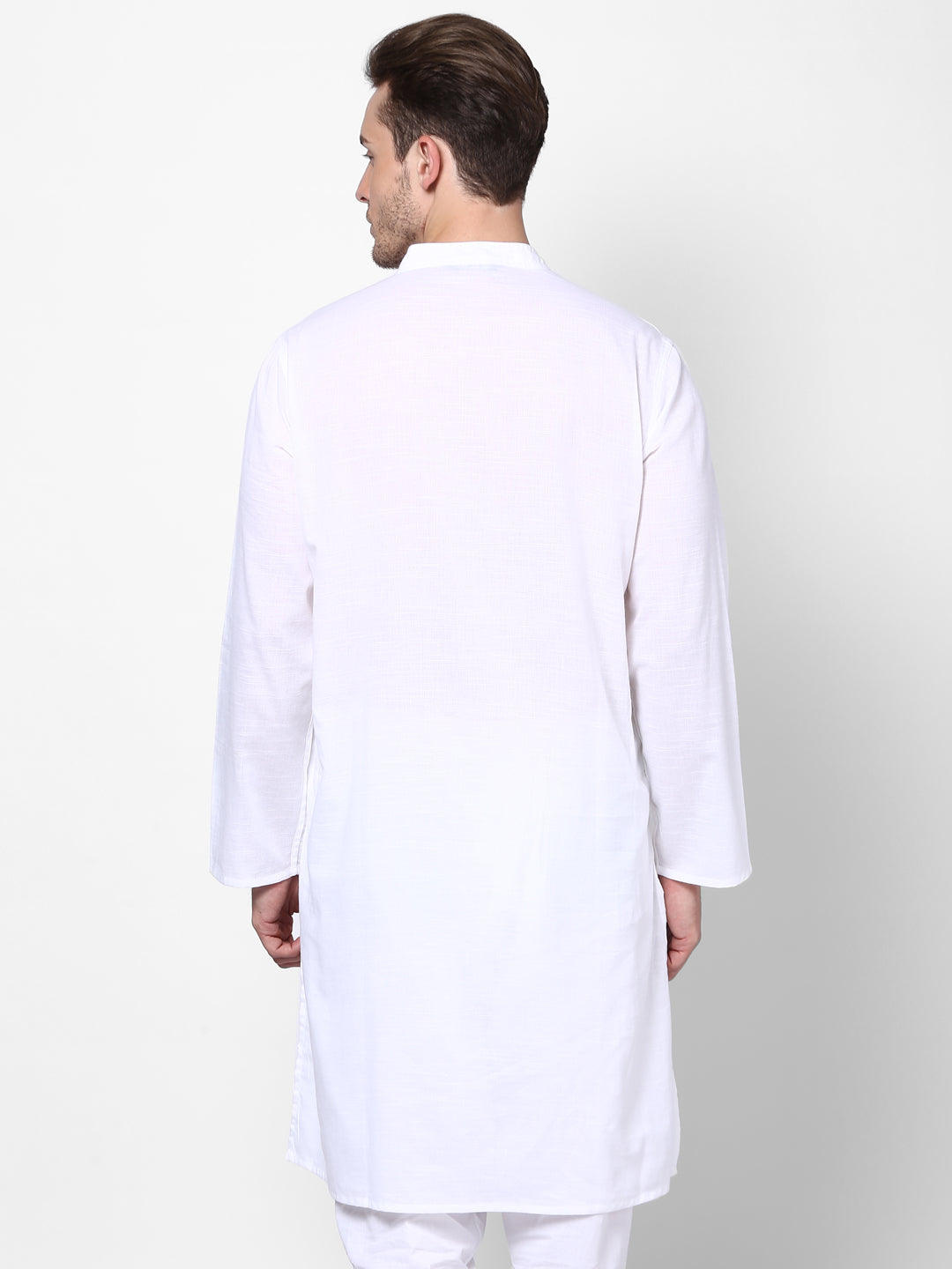 Men's White Cotton Kurta