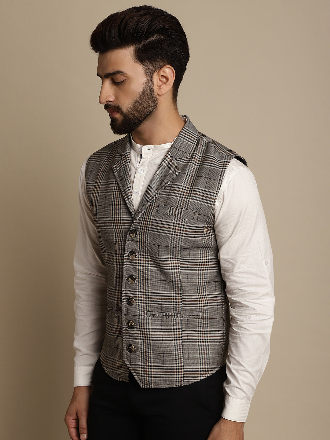 Men's Waistcoat With Notched Lapel