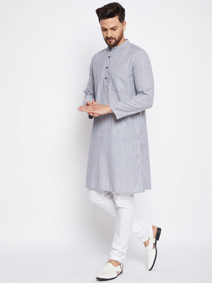 Men's Cotton Woven Design Kurta