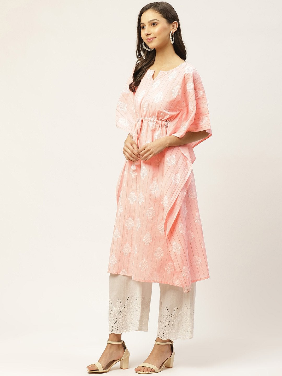 Women's Cotton Pink Kaftan