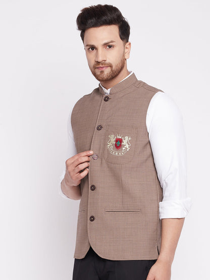 Men's Nehru Jacket With Welt Pocket