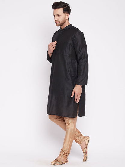 Men's Long Kurta with Band Colla
