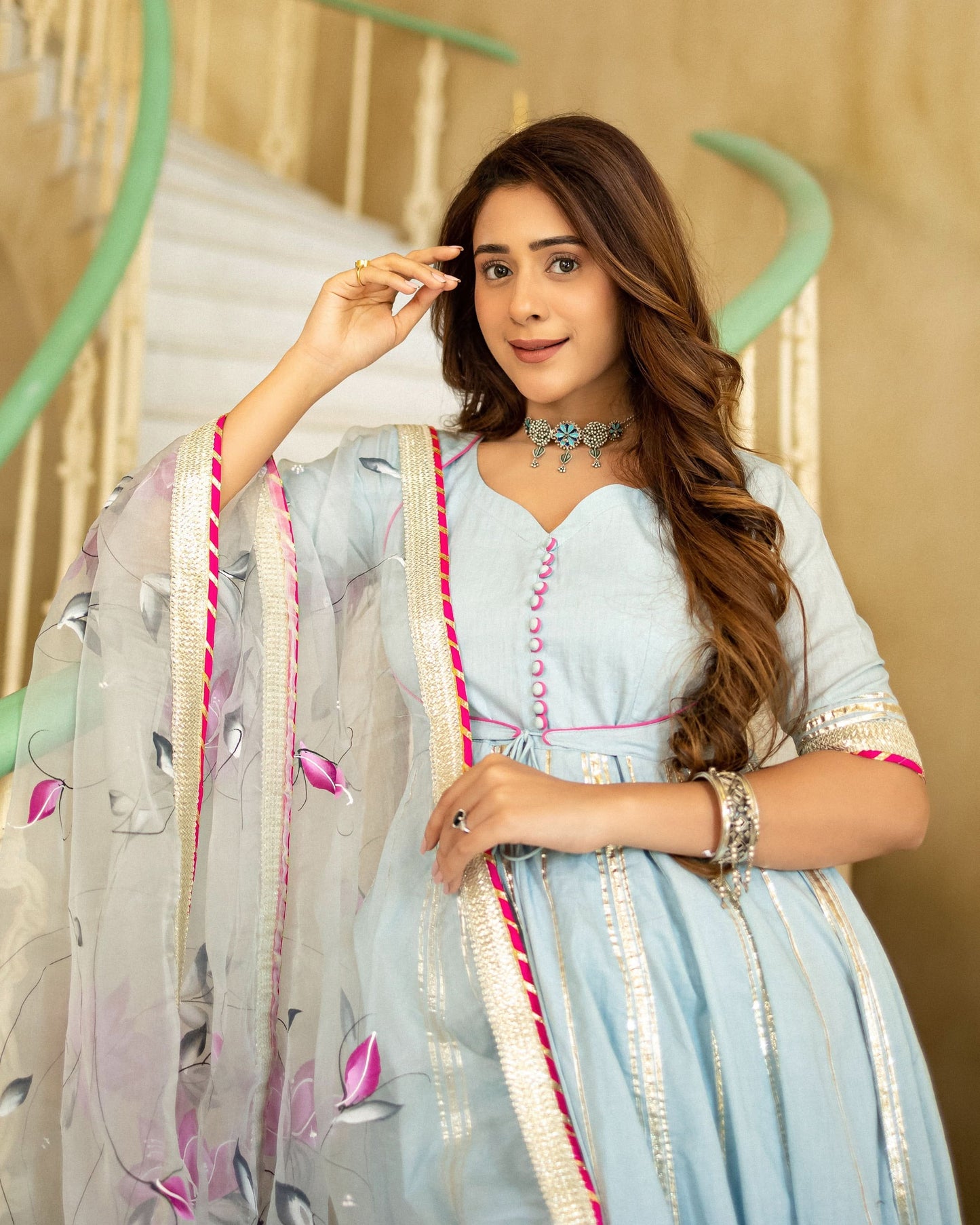 Women's Ragini Handpainted Suit Set