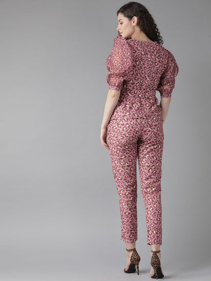 Women's Leopard Blazer with Trousers