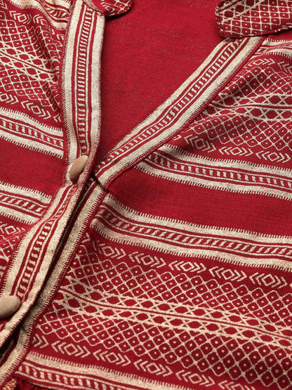 Couture Women's 's Maroon & Golden Printed Tunic