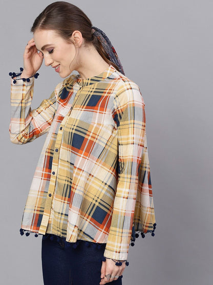 Women's Yellow Checked Tunic