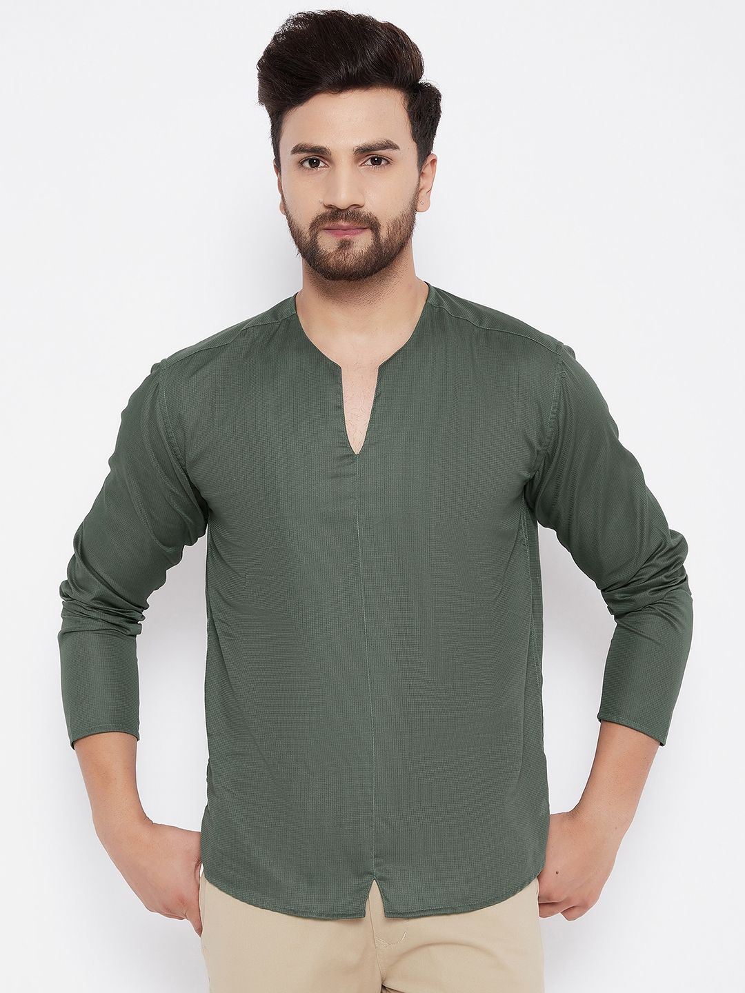 Men's Solid Cotton Kurta