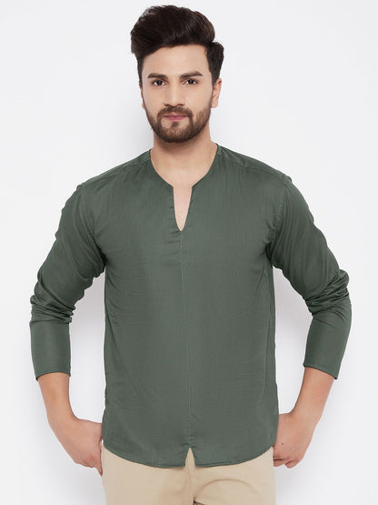 Men's Solid Cotton Kurta