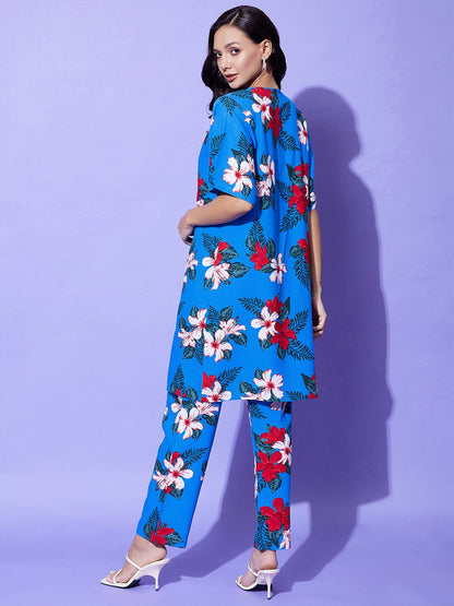 Women's Shrug Top And Trousers 3 Piece Set