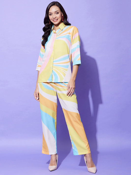 Women's Multi Colored Printed Co-Ord Set