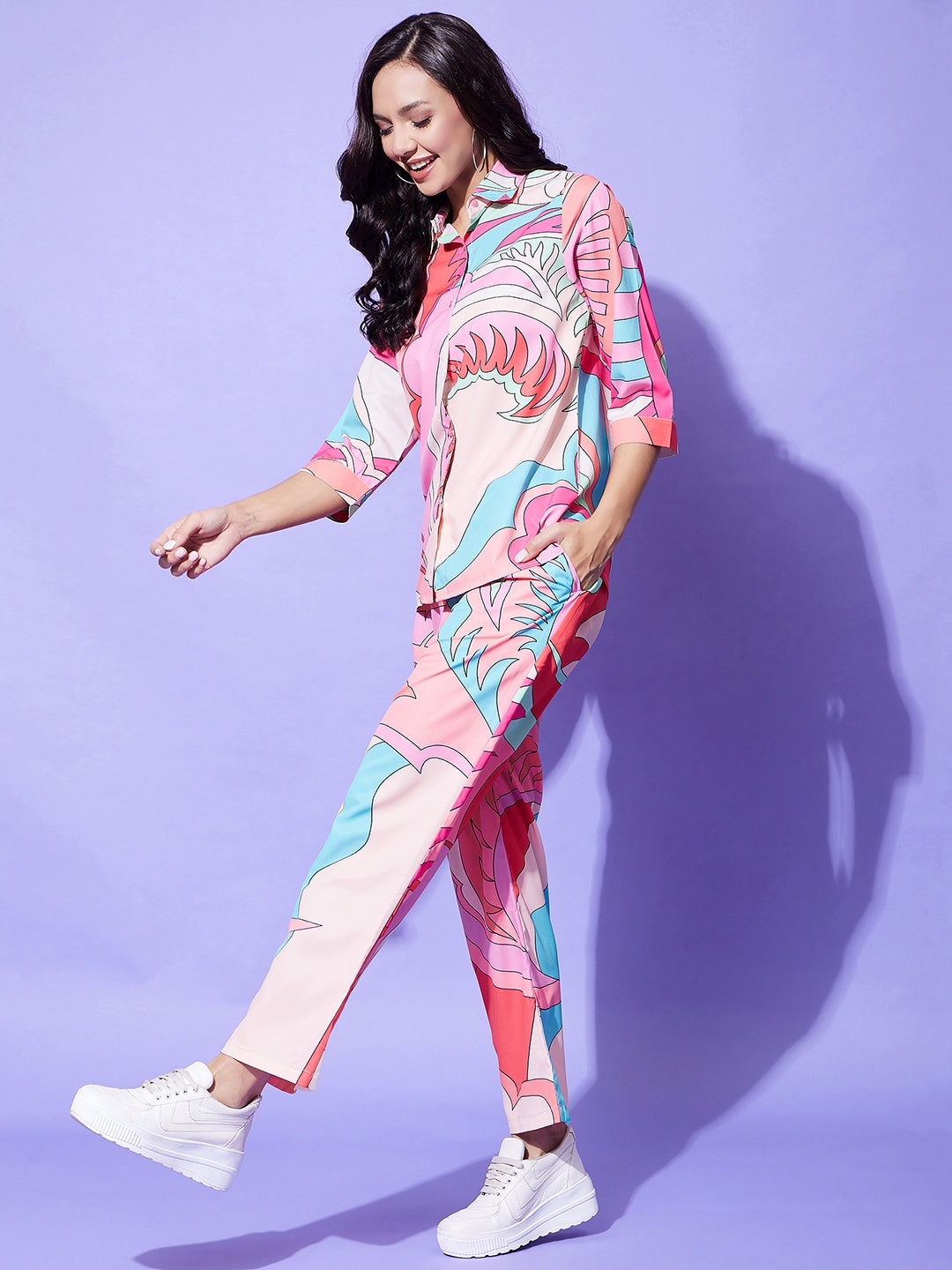 Women's Multi Colored Printed Co-Ord Set