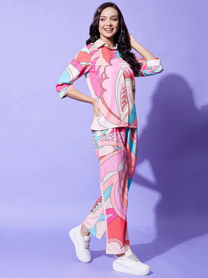 Women's Multi Colored Printed Co-Ord Set